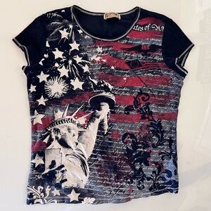 Blue Canyon Clothing Patriotic Cap Sleeve
Top